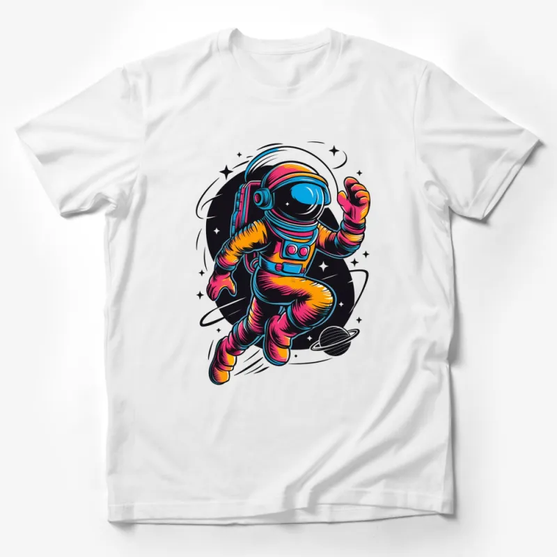 Colorful Astronaut Space Adventure Graphic Tee, Men's Women's Unisex T-Shirt Male T-Shirt