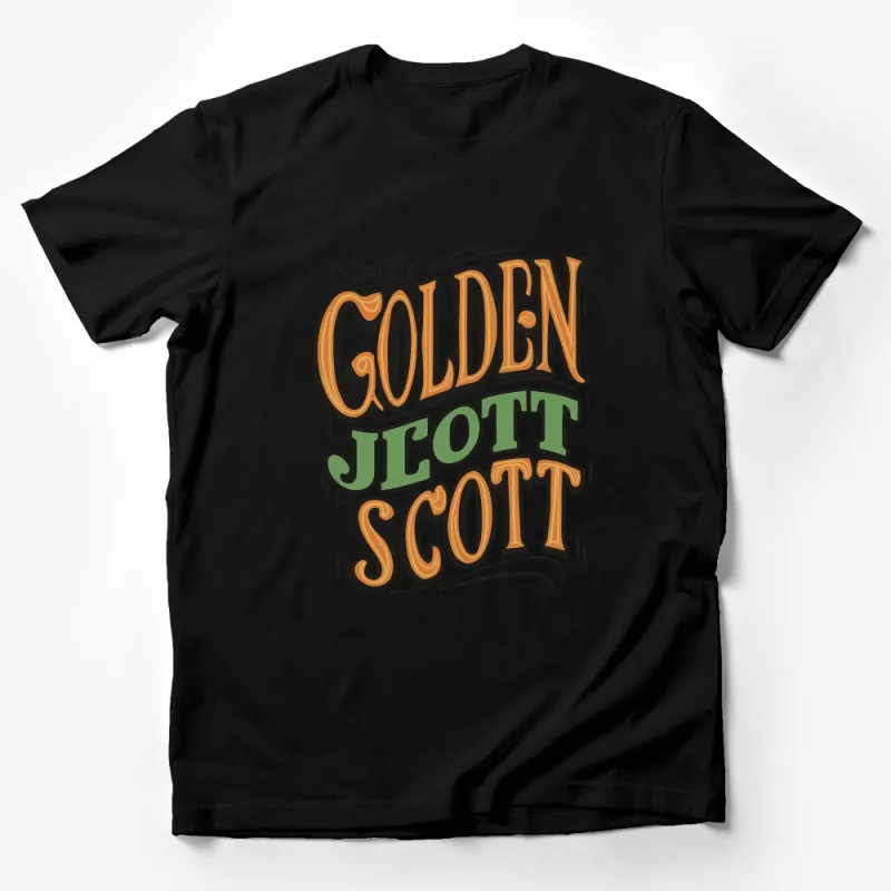 Vintage Golden Jott Scott T-Shirt, Retro Style Typography Shirt, Unique Graphic Tee for Men and Women Male T-Shirt