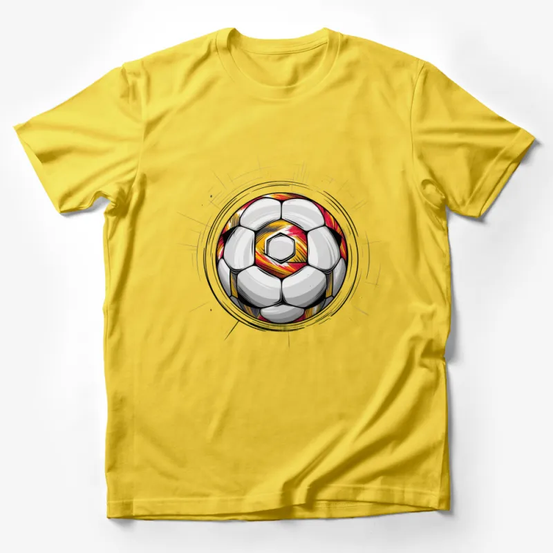 Soccer Ball T-Shirt, Sports Graphic Tee, Football Fan Gift, Unisex Clothing Male T-Shirt