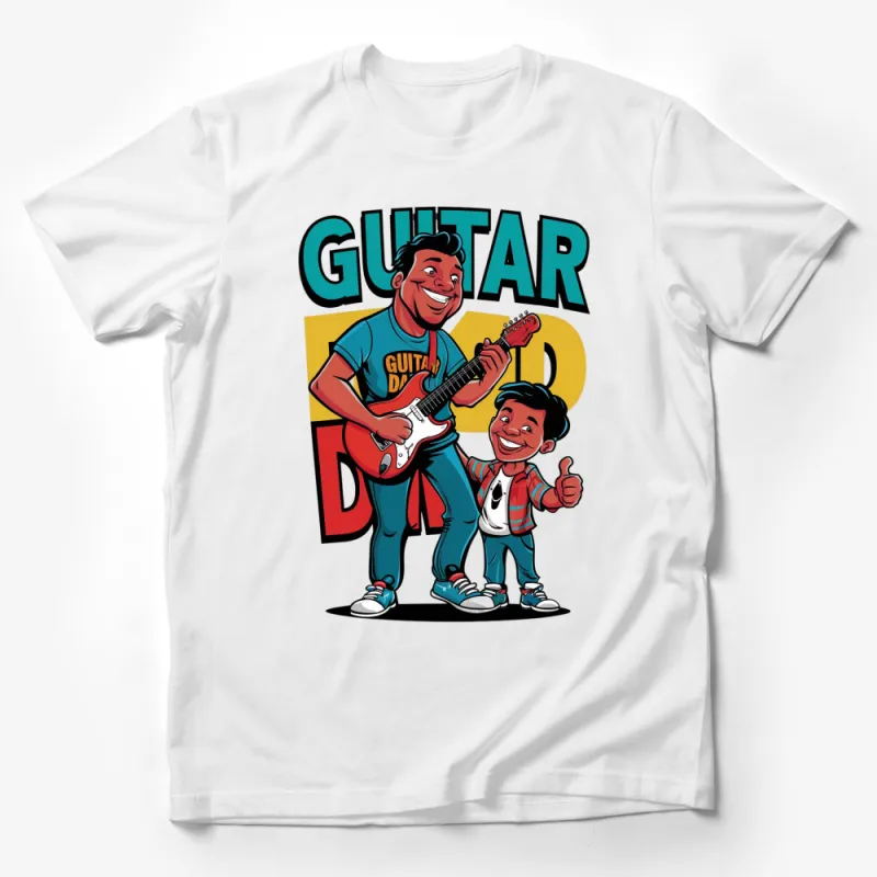 Guitar Dad and Son Matching T-Shirts, Father Son Musical Tee, Family Outfit Casual Wear, Cool Guitarist Graphic Shirt Male T-Shirt