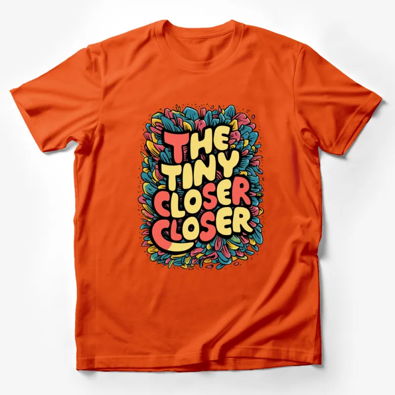 Vibrant The Tiny Closer T-Shirt, Colorful Feather Design, Unique Graphic Tee, Unisex Fashion Male T-Shirt