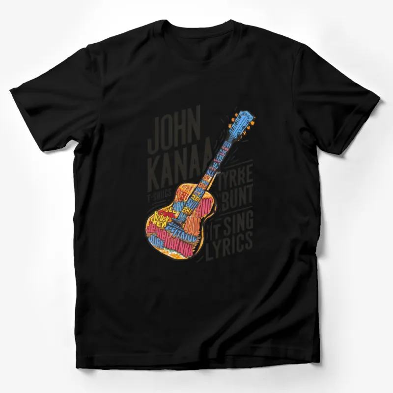 John Kanaa Guitar T-Shirt, Colorful Musical Instrument Tee, Men's and Women's Unisex Shirt Male T-Shirt