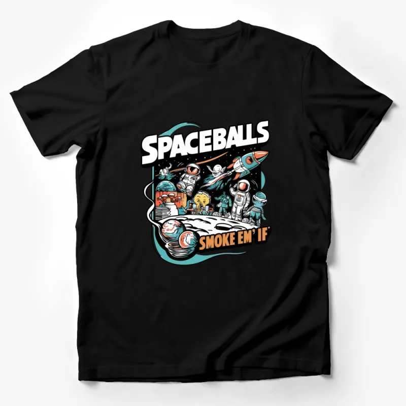 Spaceballs Inspired T-Shirt, Retro Sci-Fi Movie Graphic Tee, Unisex Adult Casual Wear Male T-Shirt