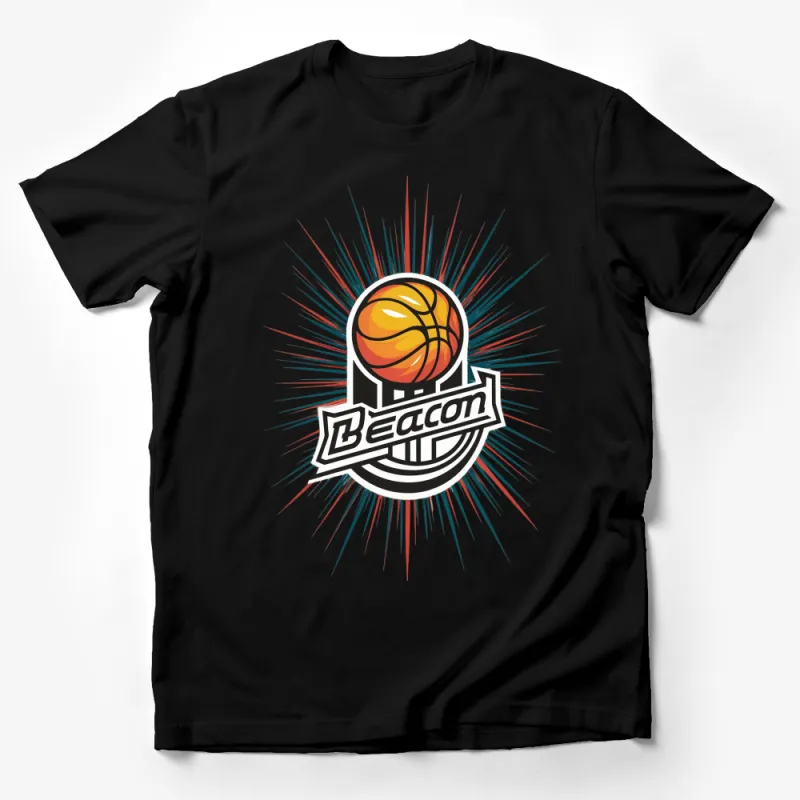 Beacon Basketball Team Graphic T-Shirt, Vintage Sports Logo Tee, Athletic Wear Unisex Male T-Shirt