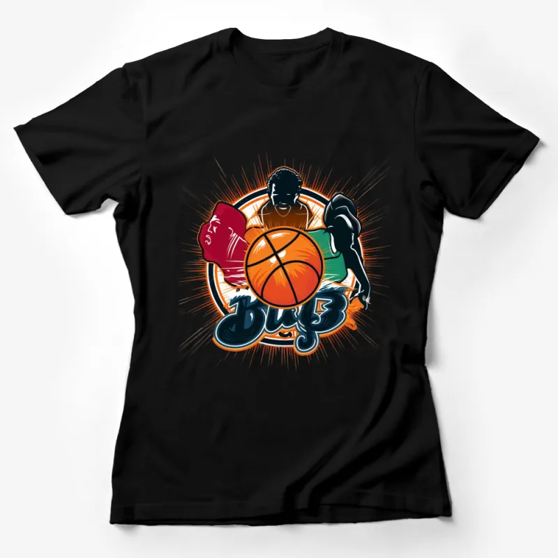 Boys Basketball T-Shirt, Colorful Urban Sports Graphic Tee, Athletic Apparel, Youth Fashion Female T-Shirt