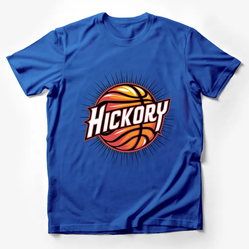 Hickory Basketball Graphic T-Shirt, Vintage Sports Tee, Unisex Athletic Shirt, Gift for Basketball Fans Male T-Shirt