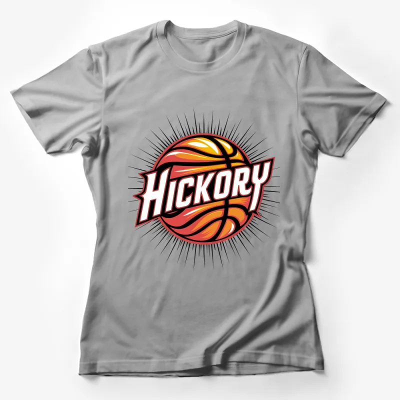 Hickory Basketball Graphic T-Shirt, Vintage Sports Tee, Unisex Athletic Shirt, Gift for Basketball Fans Female T-Shirt