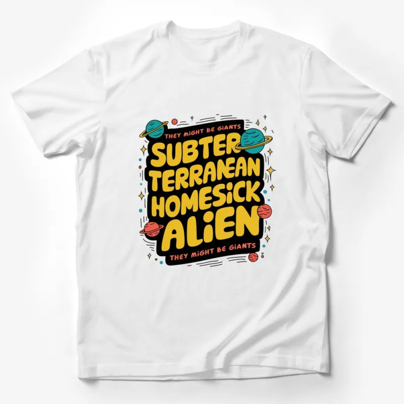 Subterranean Homesick Alien Graphic Tee, Space Themed T-Shirt, Unique Planetary Design Shirt Male T-Shirt