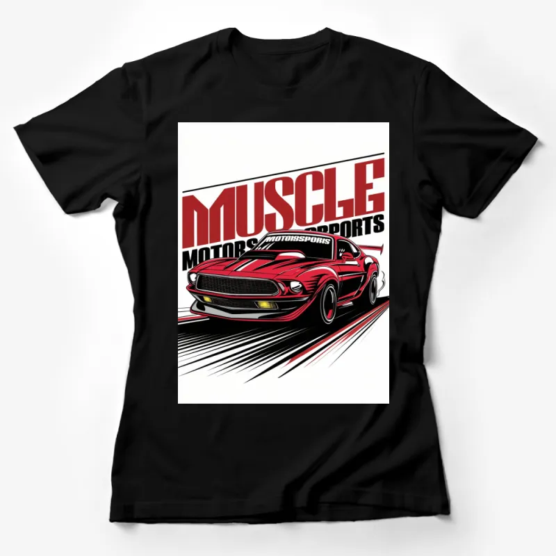 Vintage Muscle Car T-Shirt, Classic Red Sports Car, Motorsports Graphic Tee, Men's Fashion Female T-Shirt