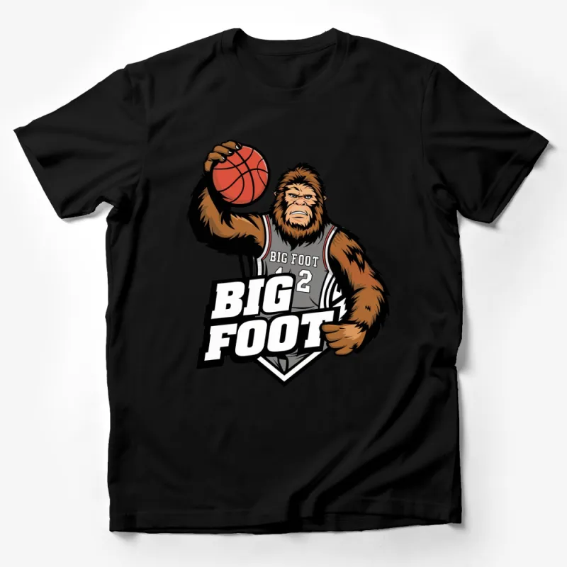 Big Foot Basketball Mascot T-Shirt, Men's Sports Graphic Tee, Unique Bigfoot Design Shirt, Gift for Ballers Male T-Shirt