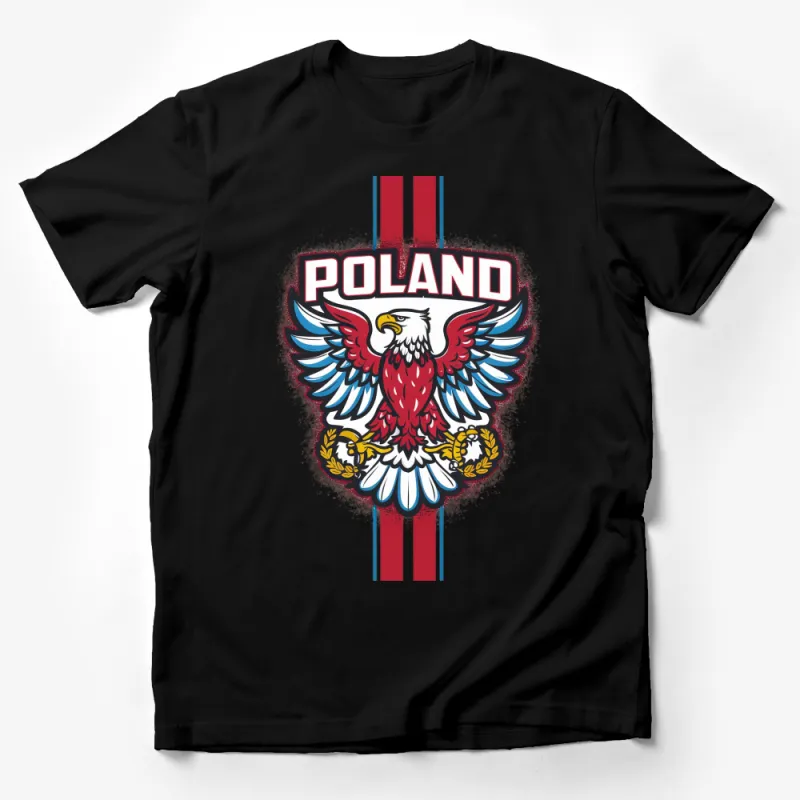 Poland Eagle Graphic T-Shirt, Polish Pride National Symbol Tee, Patriotic Unisex Clothing Male T-Shirt