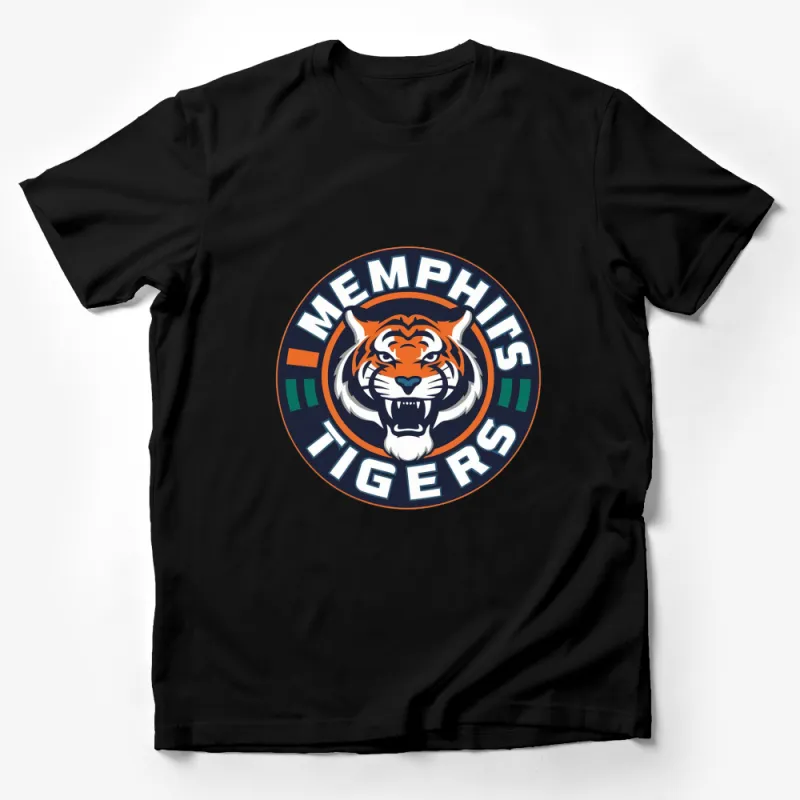 Memphis Tigers Graphic T-Shirt, Orange and Black Sports Team Logo, Casual Athletic Apparel Male T-Shirt