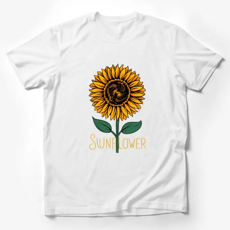 Bright Sunflower Graphic T-Shirt, Vibrant Yellow Summer Flower, Nature Inspired Casual Wear, Unisex Top Male T-Shirt