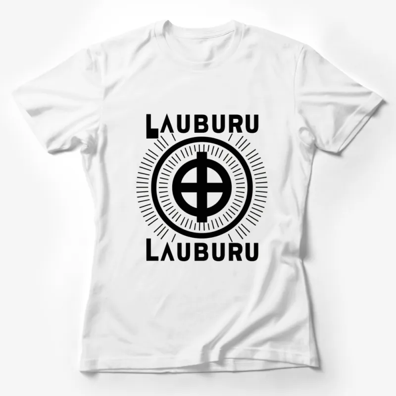 Lauburu Basque Symbol T-Shirt, Unisex Black and White Graphic Tee, Cultural Heritage Inspired Casual Wear Female T-Shirt