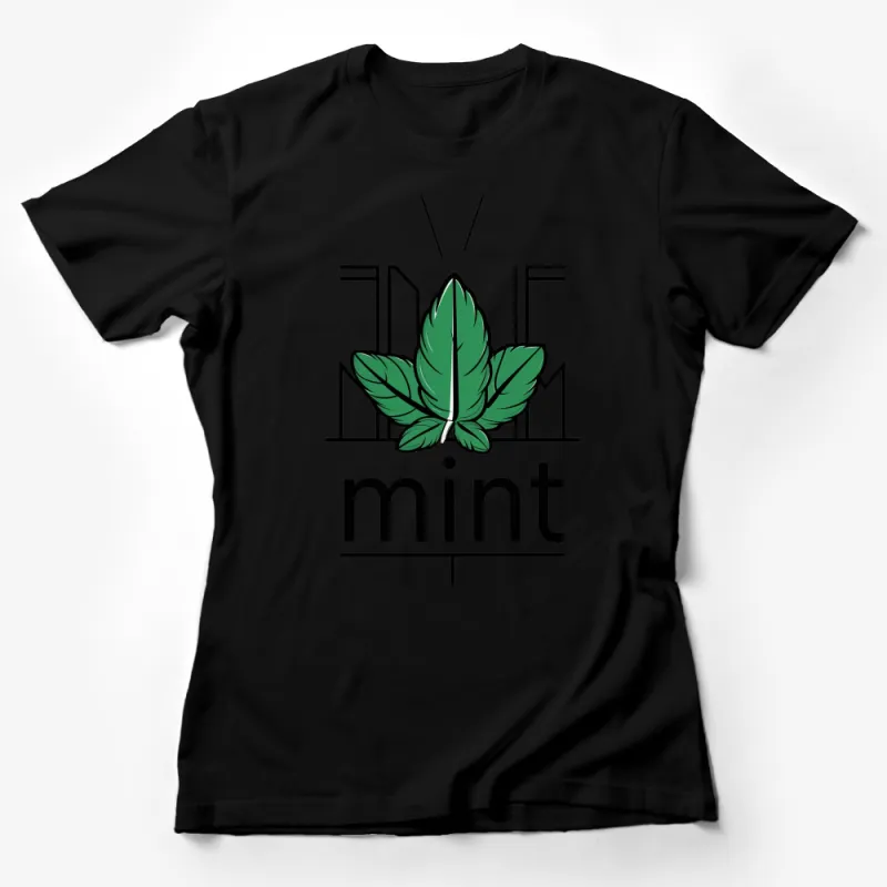 Mint Leaf Graphic T-Shirt, Fresh Green Mint Leaves Design, Unisex Casual Wear Tee Female T-Shirt