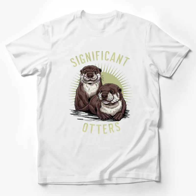 Otter T-Shirt, Significant Otters Cute Animal Pun, Funny Graphic Tee, Unisex Gift Idea, Wildlife Lover Shirt Male T-Shirt