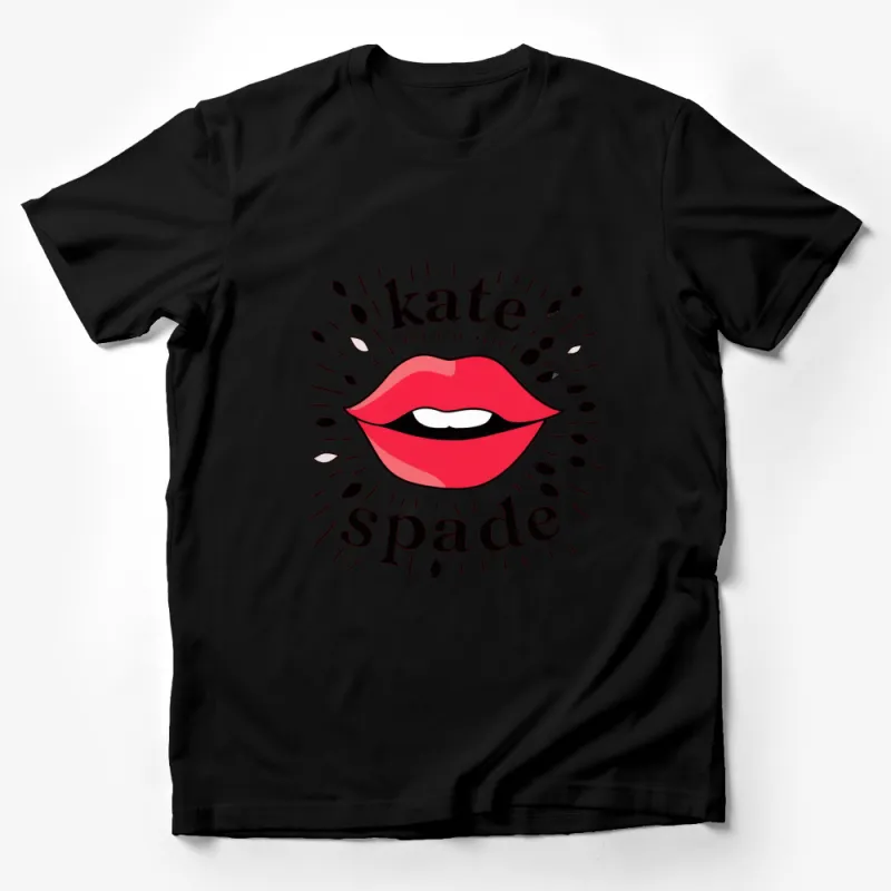 Kate Spade Inspired Lip Design T-Shirt, Red Lips Graphic Tee, Trendy Fashion Top for Women Male T-Shirt