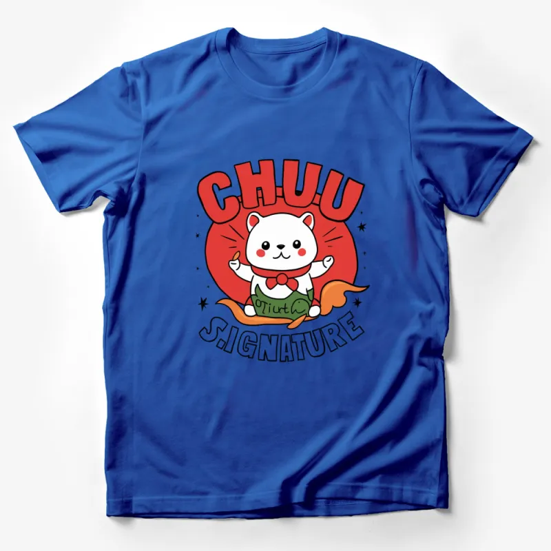 Cute Cat Astronaut T-Shirt, CHUU Signature Red Rocket, Kids Space Tee, Unisex Graphic Shirt Male T-Shirt