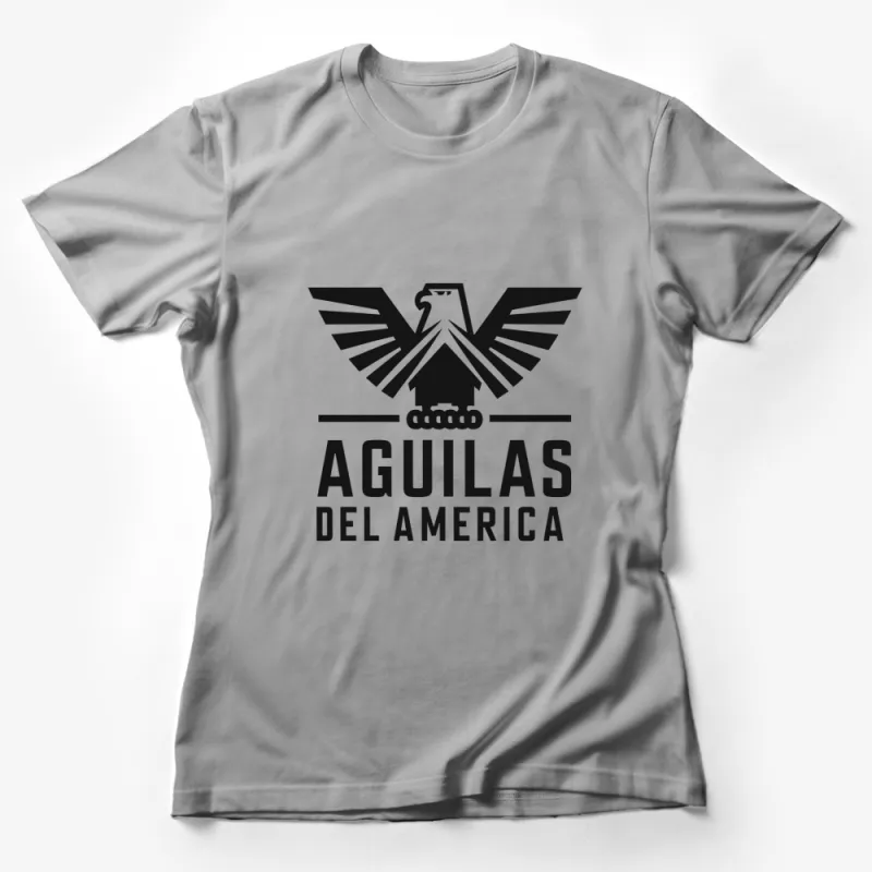 Águilas del America Eagle Emblem Graphic T-Shirt, Patriotic Soccer Fan Apparel Female T-Shirt