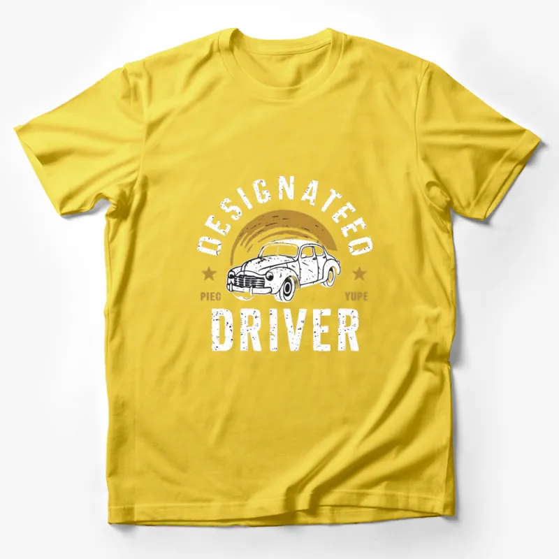 Designated Driver Retro Car T-Shirt, Vintage Auto Graphic Tee, Casual Unisex Clothing, Gift for Car Enthusiasts Male T-Shirt