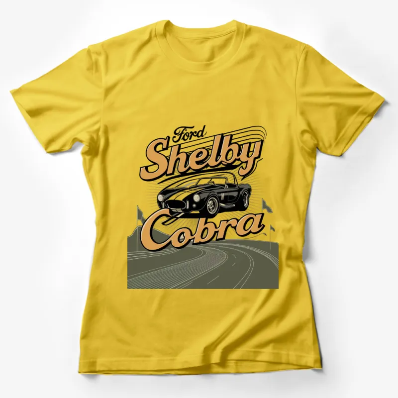 Vintage Ford Shelby Cobra T-Shirt, Classic Car Enthusiast Tee, Men’s Retro Racing Apparel Female T-Shirt