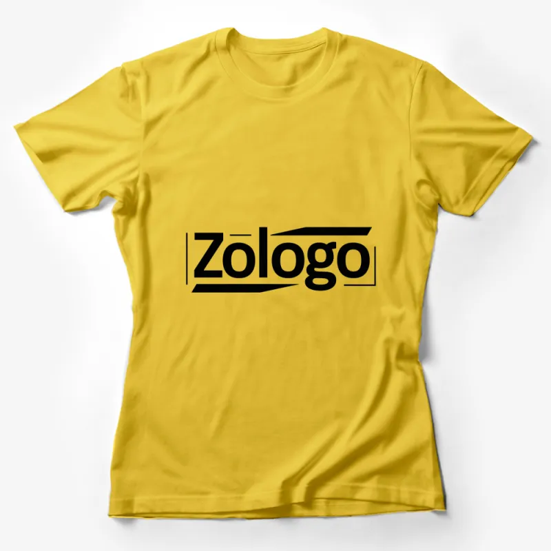 Zologo Modern Graphic T-Shirt, Black and White Bold Logo, Unisex Fashion Tee, Casual and Stylish Female T-Shirt