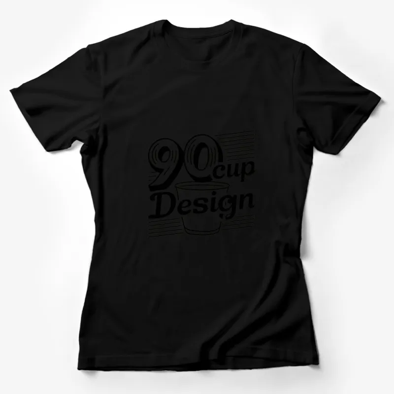 90s Cup Design T-Shirt, Vintage Coffee Cup Graphic Tee, Retro Black and White Shirt, Unisex Fashion Clothing Female T-Shirt