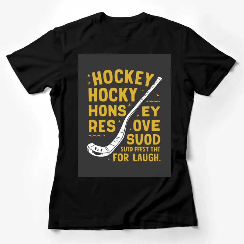 Hockey Love T-Shirt, Funny Sports Tee, Gift for Hockey Fans, Stylish Casual Wear Female T-Shirt