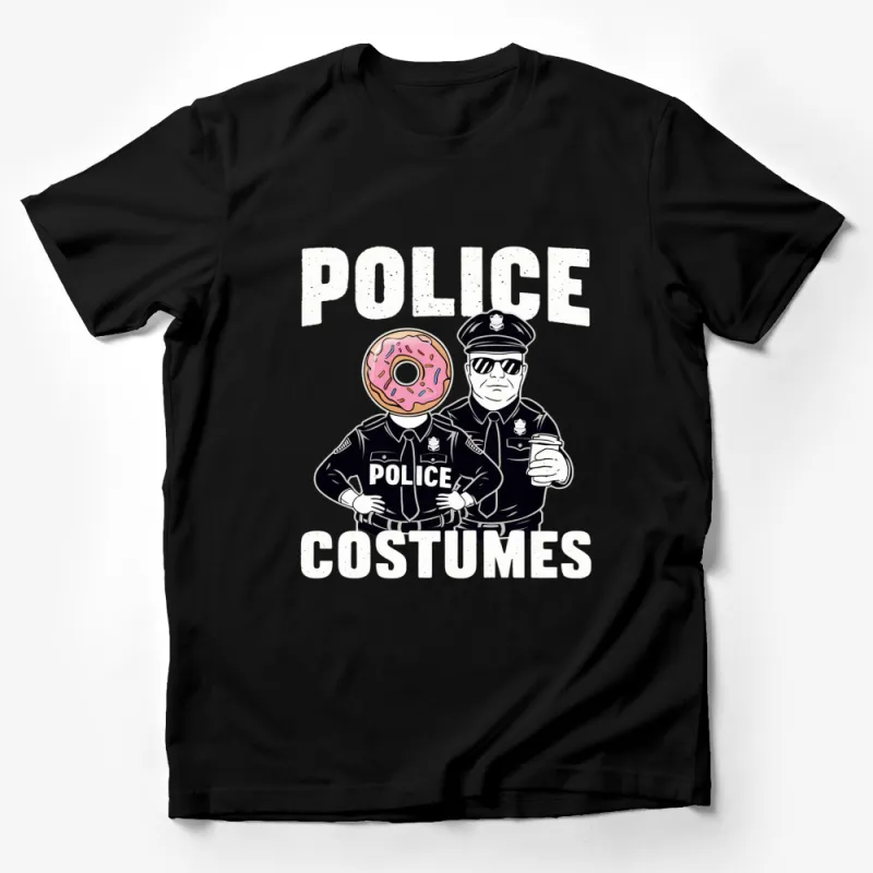 Funny Police Costumes T-Shirt, Donut and Coffee Cop, Perfect Gift for Law Enforcement Male T-Shirt