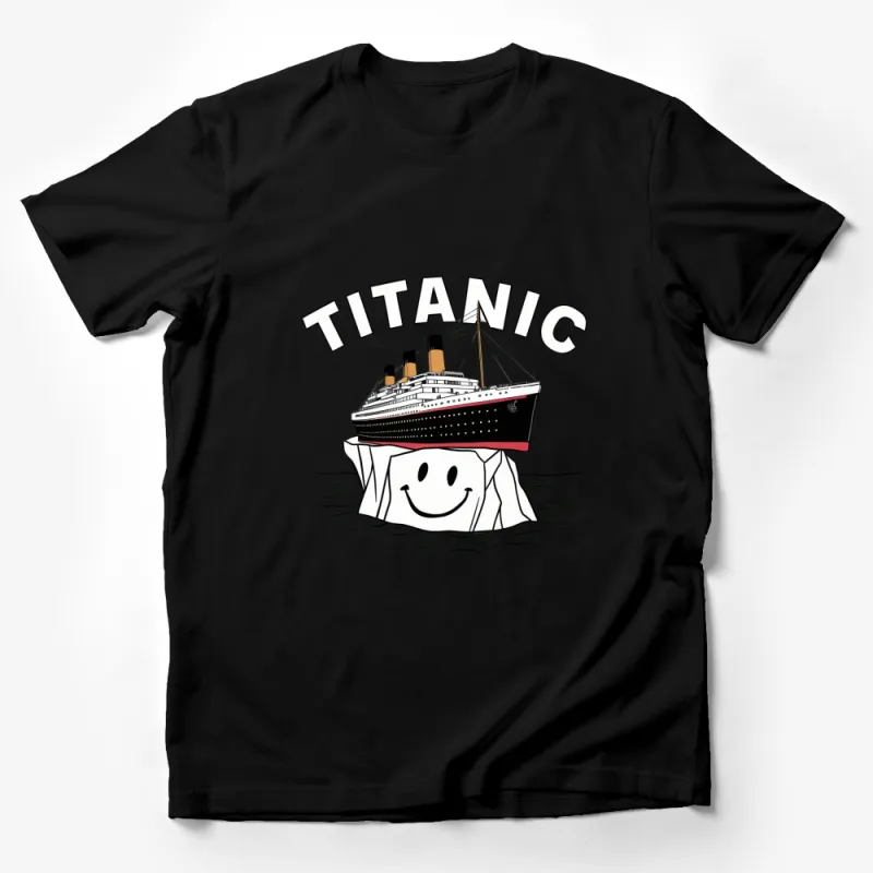 Titanic Ship Graphic T-Shirt, Vintage Ocean Liner Design, Unisex Casual Wear, Cool Retro Gift Idea Male T-Shirt