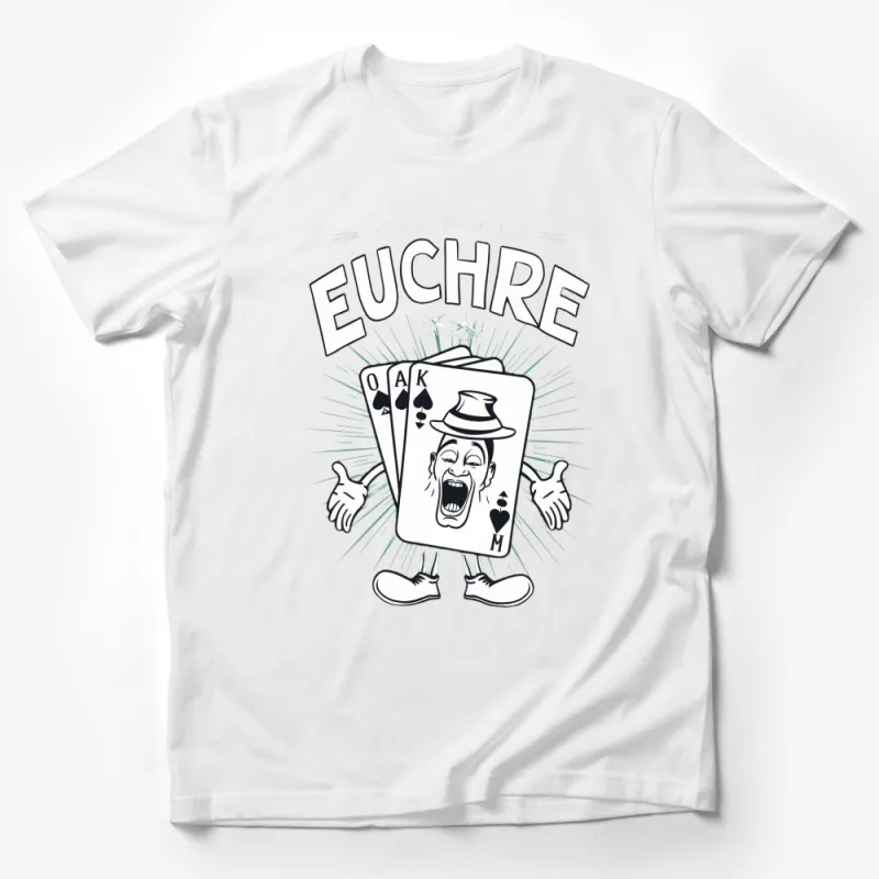 Classic Euchre T-Shirt, Funny Card Game Tee, Oak Euchre Player Gift, Unisex Apparel Male T-Shirt