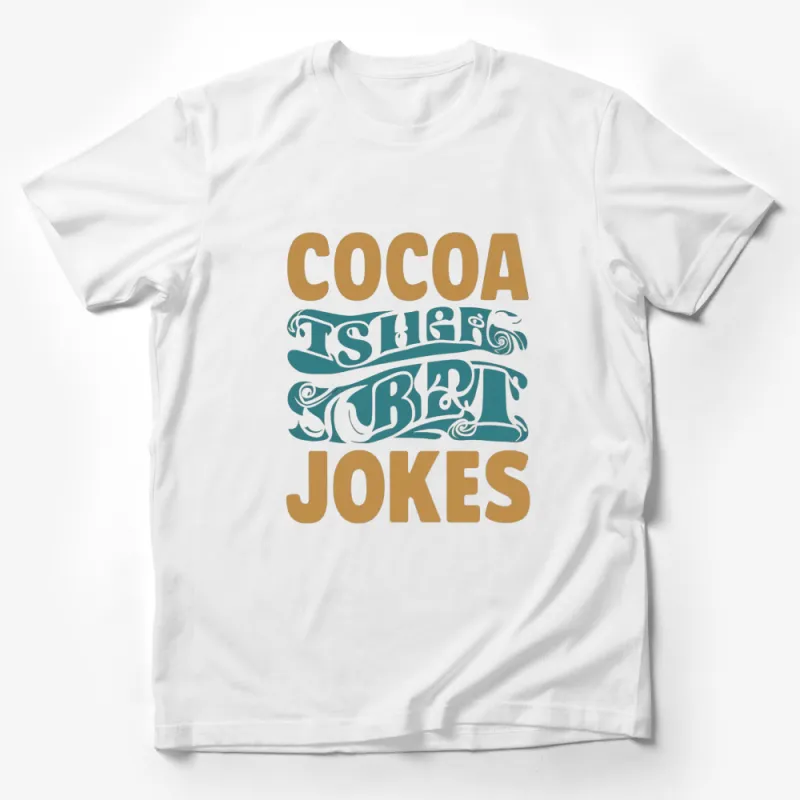 Retro Cocoa Shell Jokes T-Shirt, Vintage Typography, Funny Tea Lover Tee, Casual Unisex Apparel Male T-Shirt