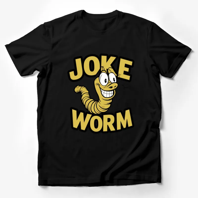 Funny Joke Worm Cartoon T-Shirt, Cute Smiling Worm Graphic Tee, Humorous Animal Shirt for All Ages Male T-Shirt