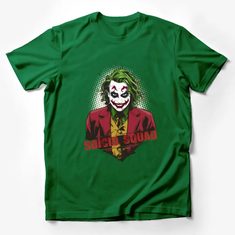 Suicid Squad Joker T-Shirt, Comic Book Villain Graphic Tee, Unique Joker Design, Unisex Apparel Male T-Shirt