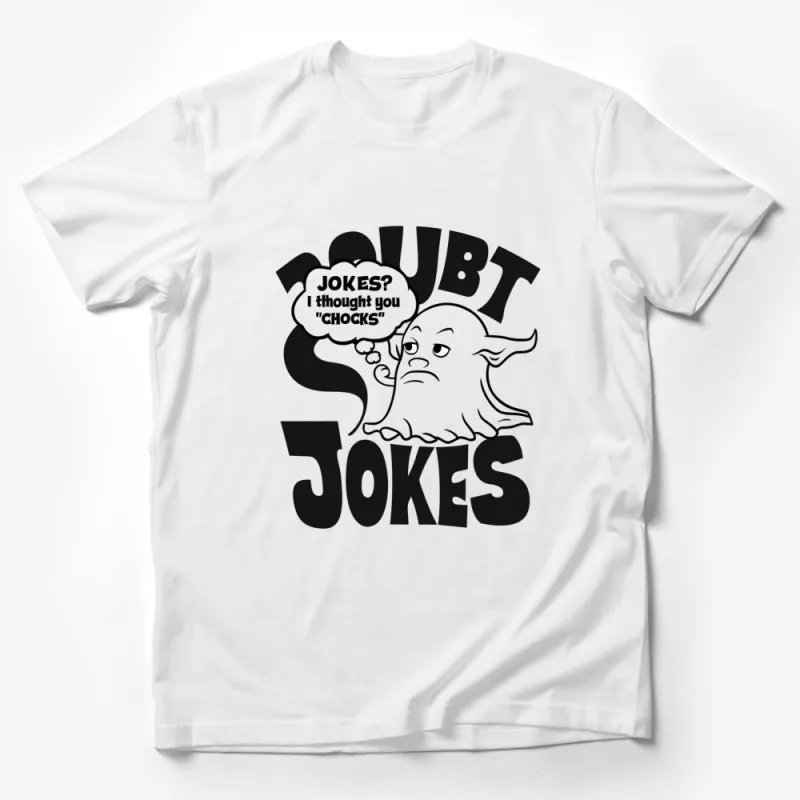 Funny Ghost Jokes Graphic T-Shirt, Humorous Tee for Men and Women, Casual Wear Male T-Shirt