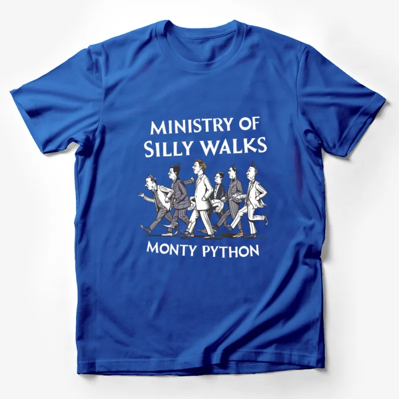 Ministry of Silly Walks T-Shirt, Monty Python Tribute, Classic Comedy Fan Apparel, Unique Graphic Tee, Unisex Adult Sizes Male T-Shirt