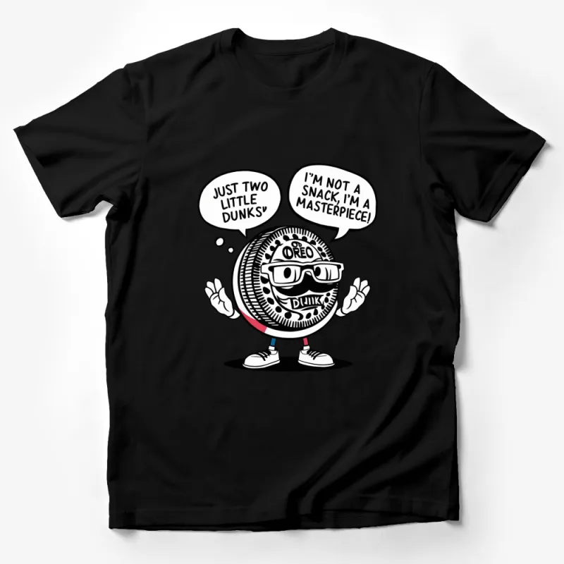 Oreo Cookie Cartoon T-Shirt, I'm Not A Snack, I'm A Masterpiece, Funny Graphic Tee Male T-Shirt