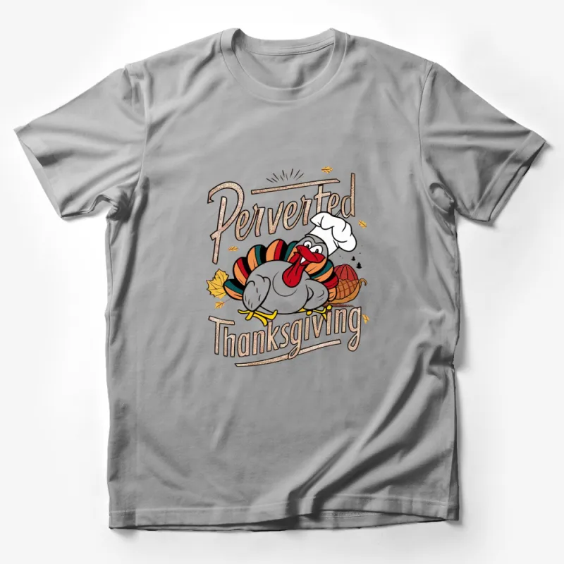 Funny Perverted Thanksgiving Turkey T-Shirt, Fall Season Humorous Tee, Unisex Adult Clothing Male T-Shirt