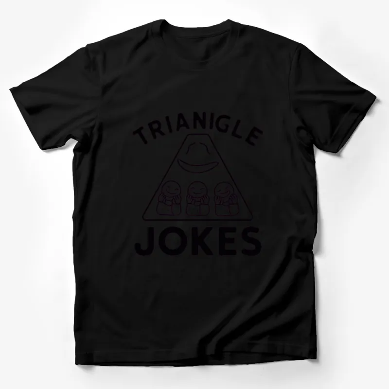 Triangle Jokes Cute Graphic T-Shirt, Funny Smiling Faces Tee, Unique Unisex Casual Shirt, Gift Idea Male T-Shirt