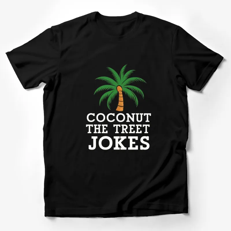 Coconut Tree Graphic T-Shirt, Funny Tropical Palm Tee, Casual Beach Shirt for Men and Women Male T-Shirt