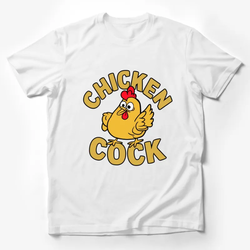 Funny Chicken Cock Cartoon T-Shirt, Cute Farm Animal Graphic Tee, Unisex Adult Clothing Male T-Shirt