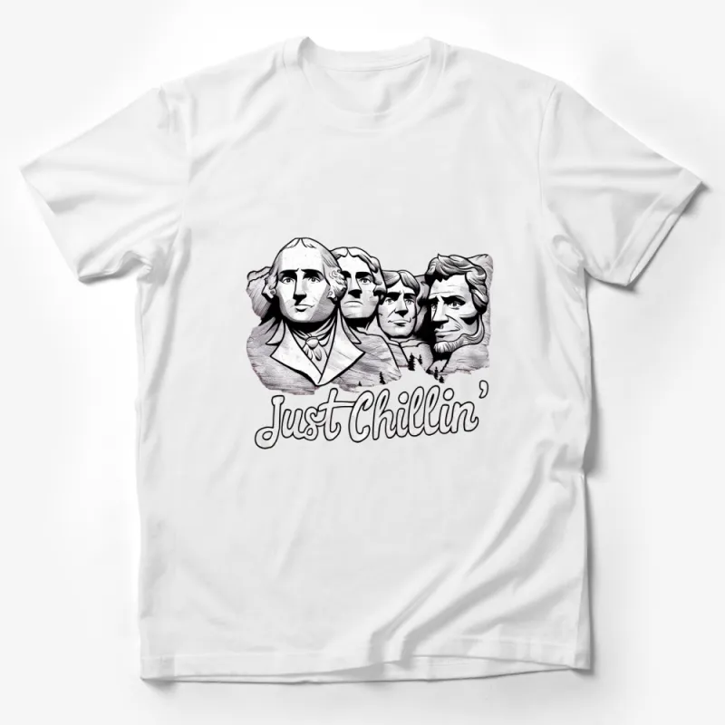 Just Chillin' Presidents Graphic T-Shirt, Classic U.S. Leaders, Casual Tee Male T-Shirt