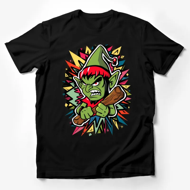 Cartoon Goblin Graphic Tee, Vibrant Fantasy Creature T-Shirt, Fun Geeky Apparel, Unisex Male T-Shirt