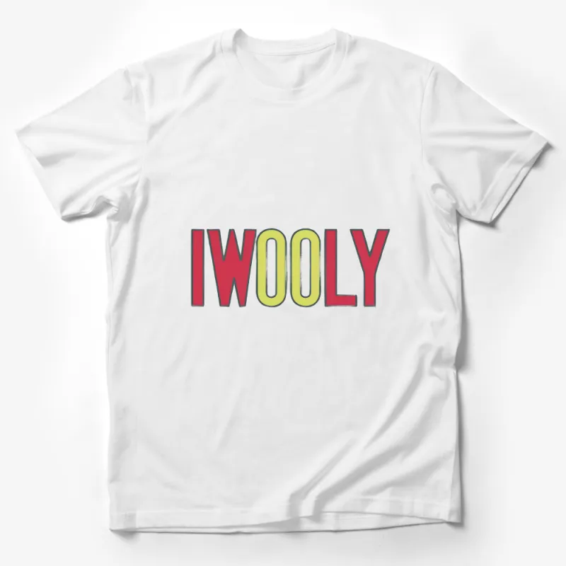 Vintage Inspired IWOOLY Graphic Tee, Retro Style Casual Shirt, Unisex T-Shirt, Soft Cotton Top, Unique Clothing Gift Male T-Shirt