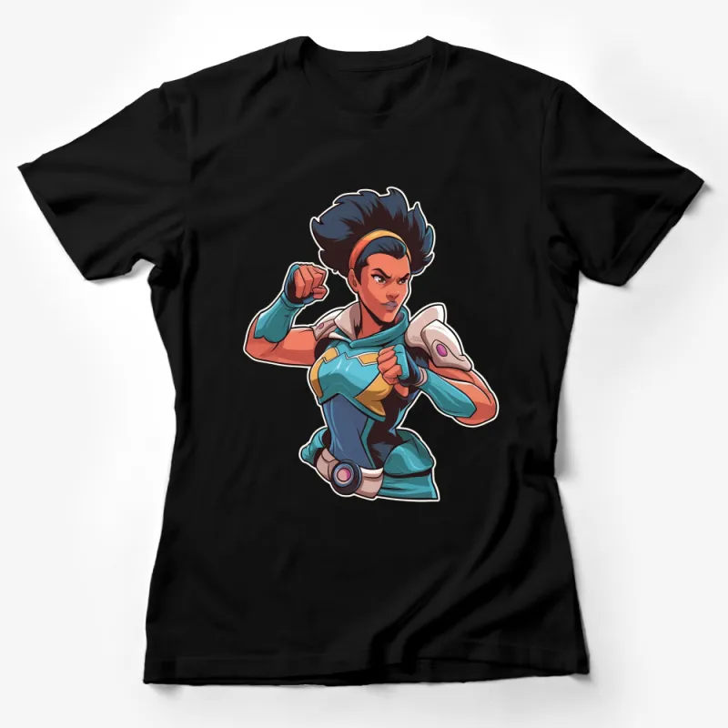 Unique Superhero T-Shirt, Colorful Cartoon Character Tee, Vibrant Hero Graphic Top, Unisex Casual Wear, Gift for Comic Fans Female T-Shirt