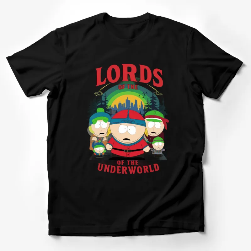 Animated Adventure TV Show T-Shirt, Lords of the Underworld Fan Tee, Graphic Cartoon Character Clothing, Gift for Friends Male T-Shirt