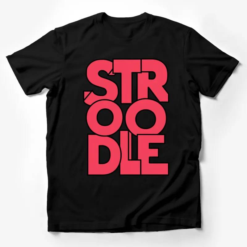 Bold Red Stopdle Word Art T-Shirt, Unisex Graphic Tee, Casual Streetwear, Unique Puzzle Design, Gift Idea Male T-Shirt