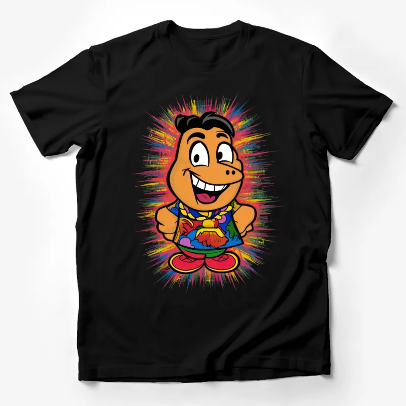 Colorful Cartoon Character T-Shirt, Fun Graphic Tee, Unisex Casual Shirt, Summer Vibes Apparel, Unique Artwork Top, Gift Idea Male T-Shirt