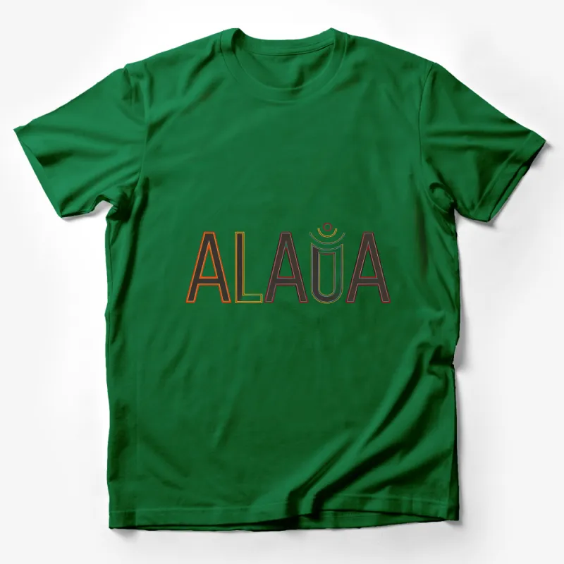 Unique Graphic ALAUA T-Shirt, Artistic Typography Design Tee, Trendy Fashion Top, Casual Streetwear, Unisex Shirt for All Male T-Shirt