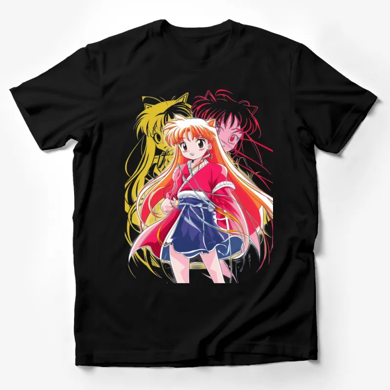 Anime Inspired T-Shirt, Colorful Character Print, Casual Unisex Tee, Vibrant Graphic Tee, Trendy Otaku Apparel, Soft Cotton Shirt Male T-Shirt